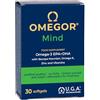 Omegor Mind Integratore Memoria e Concentrazione - Omega 3 con Bacopa Monnieri, Zinco, Vitamine per Favorire le Funzioni Cognitive - Per Adulti e Bambini (30 Capsule)