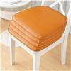 LinFortune Cuscino per Sedia in Pelle per Cucina Sala da Pranzo 1/2/4 Confezioni Cuscino per Sedia Cuscino per Seduta Antiscivolo 40 * 43 Cm (Colore: Arancione Dimensioni: 4 Confezioni)