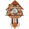 EIOLWJIEO Orologio a campana con ora degli uccelli di facile lettura, melodioso promemoria del tempo, orologio a cucù tradizionale in legno, stile chalet della Foresta Nera, CM011
