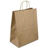 Netuno 200 sacchetti carta marrone con manici intrecciati 32 x 39 x 17 cm sacchetti per la spesa carta kraft buste per la spesa shopper Kraft marroni per alimenti busta carta Kraft paper bag