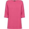 Ragno T-Shirt con Manica 3/4 in Misto Viscosa Art.dn12tw a20 Rosa