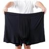 ZPLMIDE Boxer da uomo di grandi dimensioni senza cuciture in cotone (13XL), biancheria intima di grandi dimensioni traspirante elastico mutande (12XL (160-200 kg), nero-3 pezzi)