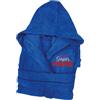 D&Vlab ACCAPPATOIO CON CAPPUCCIO PER SUPER PAPÀ TG S M L XL XXL BLU AZZURRO 100% MICRO SPUGNA PURO COTONE UOMO - IDEA REGALO FESTA DEL PAPÀ NATALE COMPLEANNO