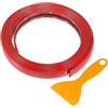 TUCKBOLD Striscia di Finitura per Finestra Auto Camion 3/5 15mm Larghezza 10Ft 300cm Autoadesiva Anti Graffio | Adesivo Decorativo Laterale per Paraurti Porta Carrozzeria Rosso Lucido