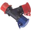 ROSI 1001994 Moltiplicatore Mobile 2 Uscite Prese Industriali 16A 3P+N+T 400V 5Poli