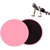 Fenglin-joy Sliders Fitness, 2PCS Dischi Scorrevoli Core Sliders Gliding Discs Doppia Faccia Dischi Fitness Per Palestra Rinforzo (Rosa)