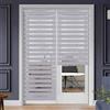 Smonter Luckup - Tenda a rullo zebra, fissaggio facile, con accessori di montaggio, avvolgibile, Tessuto, Grigio, 80CMx230CM