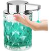 Phneems Dispenser di sapone automatico in vetro, erogatore di sapone elettrico con sensore, 3 livelli, regolabile, erogatore di sapone automatico, ricarica USB, IPX5, impermeabile per bagno, cucina,