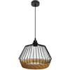 Zarivy Ciondolo Hugo 1xe27 in elegante nero e naturale, con dimensioni di 30x30 cm. Realizzato in metallo e rattan, ideale per illuminare e abbellire i tuoi spazi con stile moderno.