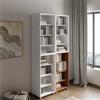 DEGHI Libreria modulare 97x197h cm bianco con 3 ripiani effetto ciliegio - Modar
