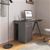 DEGHI Scrivania 120x60 cm rovere grigio e grigio scuro con 1 cassetto e 1 anta - Neith