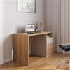 DEGHI Scrivania 120x60 cm rovere chiaro e beige con 1 cassetto e 1 anta - Rayla