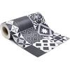 Giuri Tessuti - PASSATOIA per Cucina in Vinile - Tappeto Runner Antiscivolo e Lavabile in PVC - Largo 50 cm (AL METRO, MODERNO NERO)