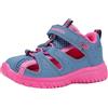 KangaROOS Ki-Rock Lite Ev, Sandali Bambina, Midnight Blue Daisy Pink OC, 28 EU