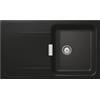 SCHOCK | Lavello Cucina Wembley D100 Linea Green Line, 1 Vasca con Gocciolatoio, Vasca Reversibile, Materiale ®Cristadur, NIGHT nero Opaco, 860x510mm