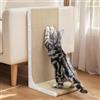 Conlun Graffietto per Gatti, 58 cm Forma a L da Parete, Tiragraffi Verticale, Cartone Resistente per Proteggere i Mobili da Gatti Domestici, Grande,Bianco