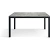 KONTE.DESIGN Tavolo TROPEA in legno, finitura grigio cemento e base in metallo verniciato antracite, allungabile 140x80 cm - 190x80 cm