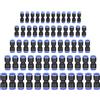 HAXIHA 60 Pezzi Connettore Pneumatico 5/32 1/4 5/16 3/8 1/2 Raccordi Rapidi Aria Compressa,Push Per Collegare kit di Raccordi,Raccordo Diritto Pneumatico per Connessione Rapida di Tubi dell'aria