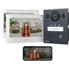 GOLIATH Basic Videocitofono con 2 monitor da 7, sistema a 2 fili, campanello esterno con videocamera, apriporta e suoneria, per casa singola, installazione semplice, app per smartphone, AV-BLS-09A