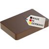 BAUHELD® Piastre distanziali universali 60x40x10 mm [100 pezzi] - Piastre distanziali in plastica marrone [Made in Germany] - adatte come distanziatore, piastra di plastica, base o blocchi per vetri