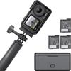 DJI Osmo Action 4 Combo Adventure - Action cam impermeabile 4K/120fps, sensore da 1/1.3 pollici, 10 bit e D-Log M, FOV di 155º ultra ampio, fino a 7,5 ore con 3 batterie extra per i vlog