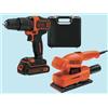 BLACK+DECKER TRAPANO AVVITATORE BDCHD18K + LEVIGATRICE KA300