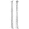 Breil, Collezione Roll Up, Orecchini a Cascata di Catene in Acciaio Donna, Lunghezza 10 cm
