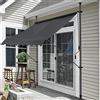 pro.tec Tenda da Sole a Muro con Pali di Supporto Telescopici Installazione Senza Fori Tettuccio Parasole a Manovella e Bracci - 150 x 120 cm (LxP) Antracite
