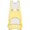 HULIJA Costume da Dea Greca per Ragazza - Vestito da Principessa con Tulle, Lungo Maxi Abito, Toga Romana Antica per Halloween e Carnevale - Giallo, 9-10 Anni
