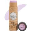 Aloha Care Sun Stick SPF 50+, Crema Solare Viso Surf, Protezione Minerale Colorata Senza Plastica, Solari da Viaggio, Alternativa allo Ossido di Zinco, Resistente Acqua, Sport Acquatici, 20g (Lila)