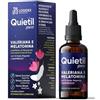 LOGIDEX Quietil Gocce - Integratore per Dormire con Melatonina, L‑Teanina, 5‑HTP, Magnesio, Valeriana e Folato Quatrefolic - Gocce Senza Alcol per Sonno Profondo, Ansia e Stress - 30 ml - Logidex