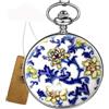 EOMO Orologio da Taschino Vintage al Quarzo con Catena, Orologio da Taschino da Polso, Design Orologio Meccanico a Carica Manuale in Acciaio Inossidabile con Catena for Uomo e Donna