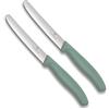 Victorinox Coltello da tavola Swiss Classic | 2 pezzi | verde menta | Swiss Made | ideale anche come coltello da colazione