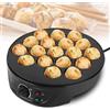 Ejoyous Takoyaki Pan Elettrico Takoyaki Maker con Plettri Takoyaki Pancake Ball Maker con 18 fori, per la produzione giapponese Takoyaki