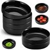 KineticKraft 6 Pezzi Ciotoline per Aperitivo, 8.7cmx2.5cm Ciotole per Salsa di Soia, Rund Piatto per Salsa Di Soia, Mini Ciotole per Salsa, Nero Ciotola per Snack, per Salsa, Spezie, Frutta, Snack
