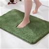 MIULEE 1 Pezzo Tappeto in Microfibra 4 CM Lungo Anti-scivolo Assorbimento dell'acqua Morbido Tappetino da Bagno per Porte d'ingresso Corridoio Doccia Soggiorno 40X60 CM Verde matcha