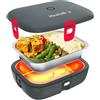 Faitron HeatsBox DRIVE 12V / 24V - Lunch Box Elettrico per Auto - Scaldavivande Controllato tramite App, Ciotola in Acciaio Inox a Prova di Perdite, Design Resistente per Pasti Fuori Casa