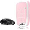TOOMUME Cover Chiave, Guscio Chiave Adatto per VW Volkswagen Passat B8 Golf 7 Tiguan T-Cross Polo CC Seat Leon Ibiza Skoda Superb Kodiaq, Custodia Chiavi Telecomando Copri Chiavi - Smart Key