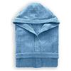 DOLPHIN Accappatoio Uomo/Donna con Cappuccio Spugna 340gr Cotone MOD. Active (Celeste, L)