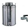 Milo srl CONTENITORE BIDONE FUSTO PER OLIO IN ACCIAIO INOX 18/10 50 LITRI MADE IN ITALY CON RUBINETTO