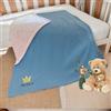 AGOREA Coperta for Bambini Personalizzata,Nome Ricamato,Coperta for Bambini,Morbida Coperta for Bambini,Coperta for Bambini Personalizzata Con Nome,Regalo di Nascita Ragazzo/Ragazza(Diamond Blue)
