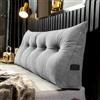 Generic Cuscino imbottito per testiera letto di lusso, cuscino per divano letto, cuscino triangolare, cuscino da lettura per schienale del letto (dimensioni: 150 x 50 x 20 cm, colore: grigio scuro)