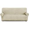 Corredocasa Copridivano e Copripoltrona IMPERIALE Jacquard Elasticizzato Adatto per 2 3 4 posti Elegante Morbido e Resistente protegge il tuo arredamento con stile (Panna, 4 Posti)