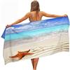 Surwin Telo Mare Grande, Asciugamano da Spiaggia in 100% Microfibra - Asciugamano Asciuga Rapidamente, 3D Stampa Multi Telo Mare per Lestate Feste (Blu Spiaggia,80x180cm)