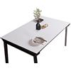 CIEEIN CIEHT Tovaglia bifacciale in PU Spessore 2 mm Proteggere il piano del tavolo Resistente all'acqua e alle macchie Facile da pulire Bianco + grigio 80 * 130cm
