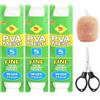 CHAOTEMAI 3 Pezzi 5m PVA Mesh Ricarica con Forbici Pesca Accessori Rete da Pesca Carpfishing per la Alla Sacchetti di Solubili in Acqua Rapida Dissoluzione per L'alimentazione Precisa