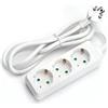 PRENDELUZ Multipresa a 3 vie senza interruttore, 1,5 m, 3G, 1,5 mm² bianca, ideale per estendere collegamenti elettrici in casa e ufficio.