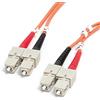 StarTech.com Cavo a fibre ottiche multimodale duplex 62.5/125 - LSZH - SC/SC - OM1 - SC a SC Fiber Patch Cable (FIBSCSC1), 1 m, arancione