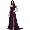 Sincemeet Abiti da Ballo in Pizzo per Donna Abito da Sera Lungo Senza Spalline Abito da Ballo Formale in Chiffon con Scollo a V