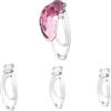 MKGMYGZ Male Silicone Chastity Cage Clip Sissy Small Chastity Devices BDSM Sex Flat Cock Cage for Sexual Adult (Pink Transparent)